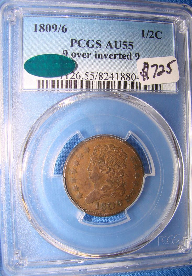 1809-6 Classic Head half Cent Sandwich, MA 