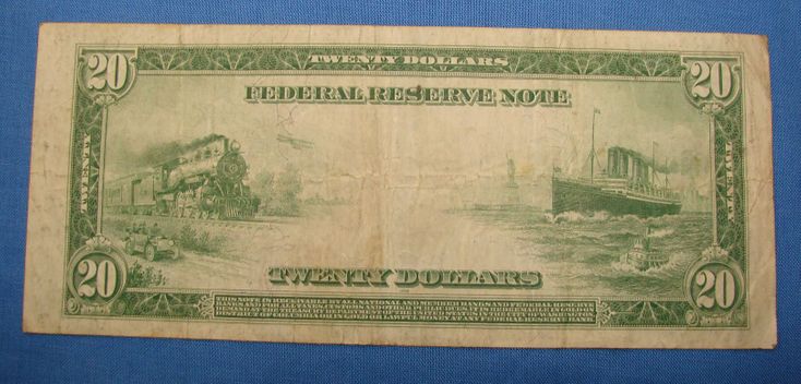 1914 Federal Reserve Note Philadelphia back in Sandwich, MA