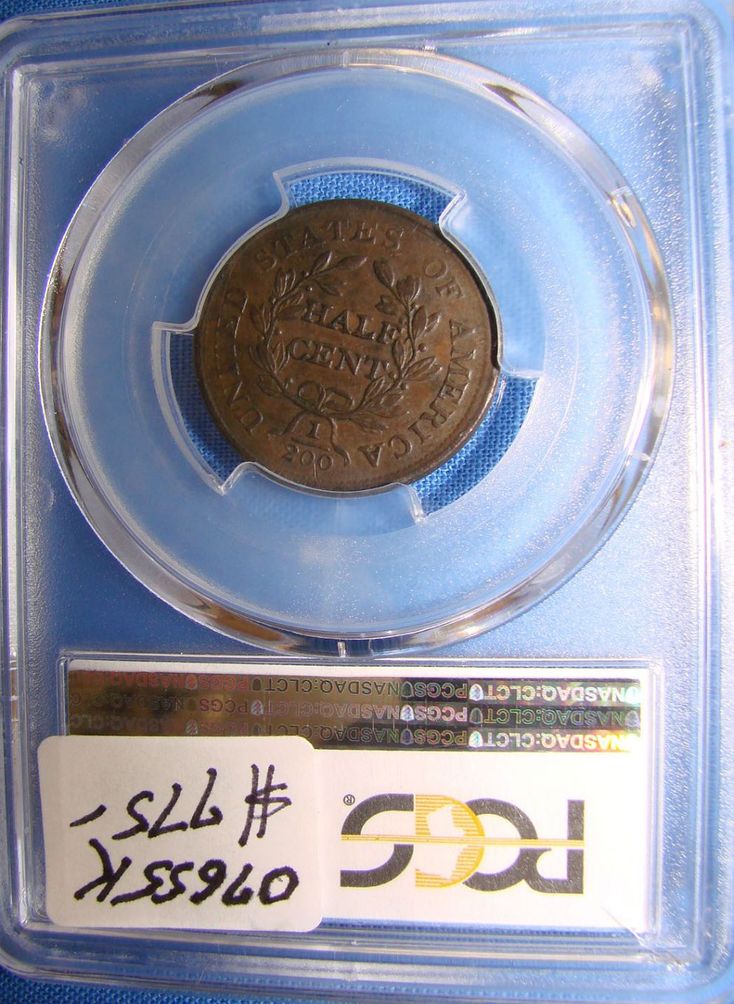 1804 Draped Bust 1/2 Cent Sandwich, MA