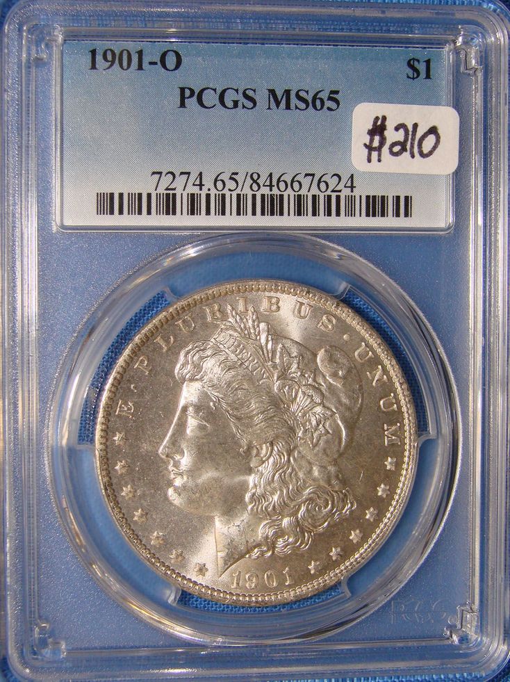 1901-O Morgan Silver Dollar Sandwich, MA 