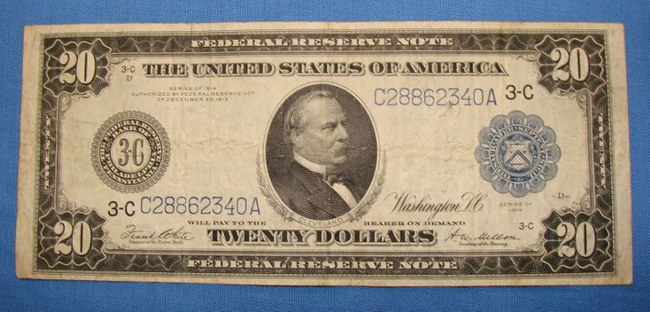 1914 Federal Reserve Note Philadelphia front in Sandwich, MA