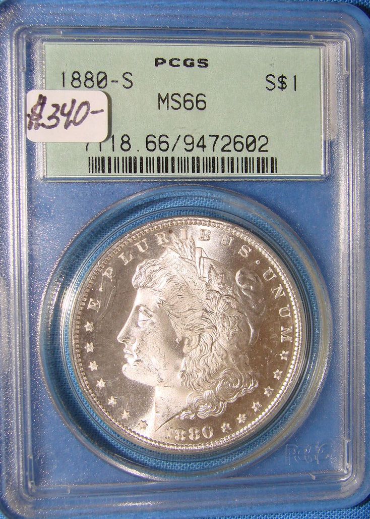 1880-S Morgan Silver Dollar Sandwich, MA