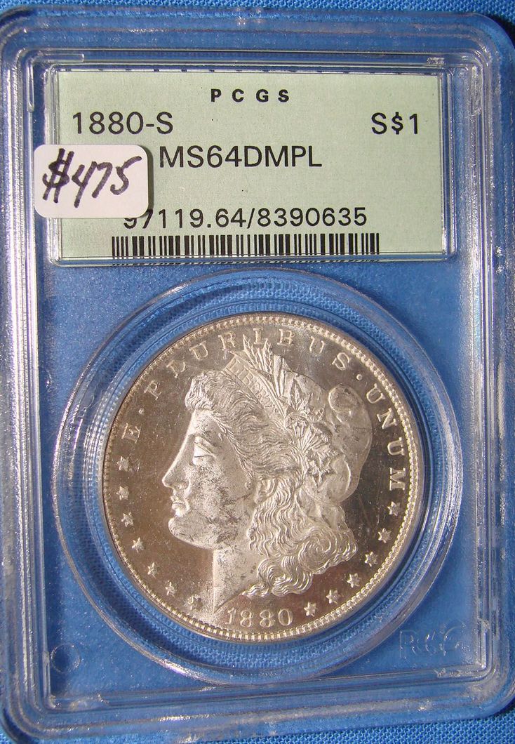 1880-S Morgan Silver Dollar Sandwich, MA